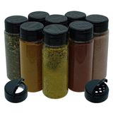 Pote Tempero Kit Potes Tampa Dosadora Dupla Mantimento T140 Titulos 8 Potes