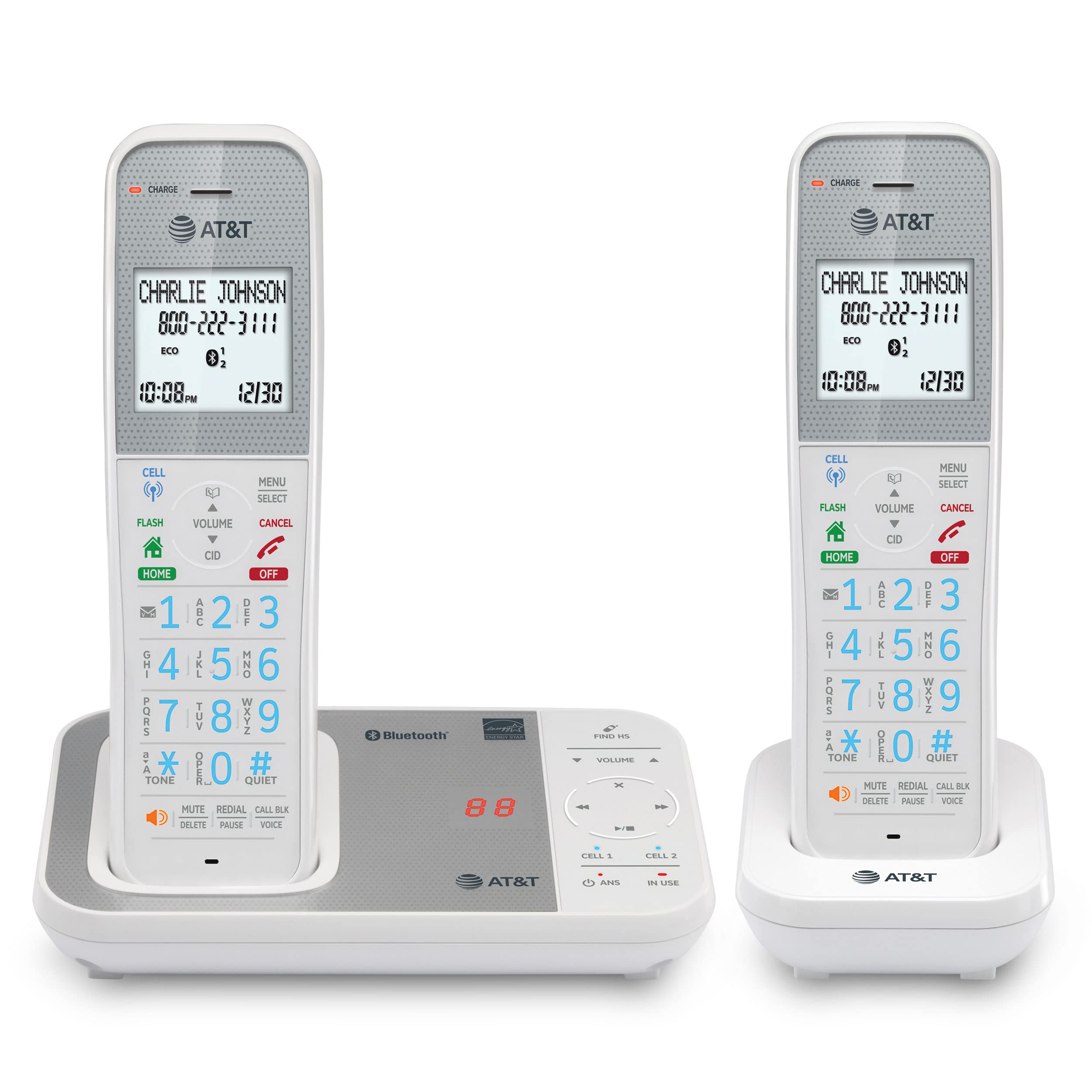 Telefone Residencial Sem Fio At&amp;t Dal75211 Dect 6.0 Com Bloqueador De Chamadas Inteligente