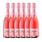 Kit 6 Espumante Freixenet Cava Nevada Cordon Rosado 750ml