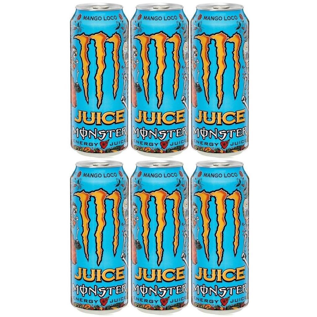 Monster Energy Juice Mango Loco Suco Fardo 6 Latas 473ml Top