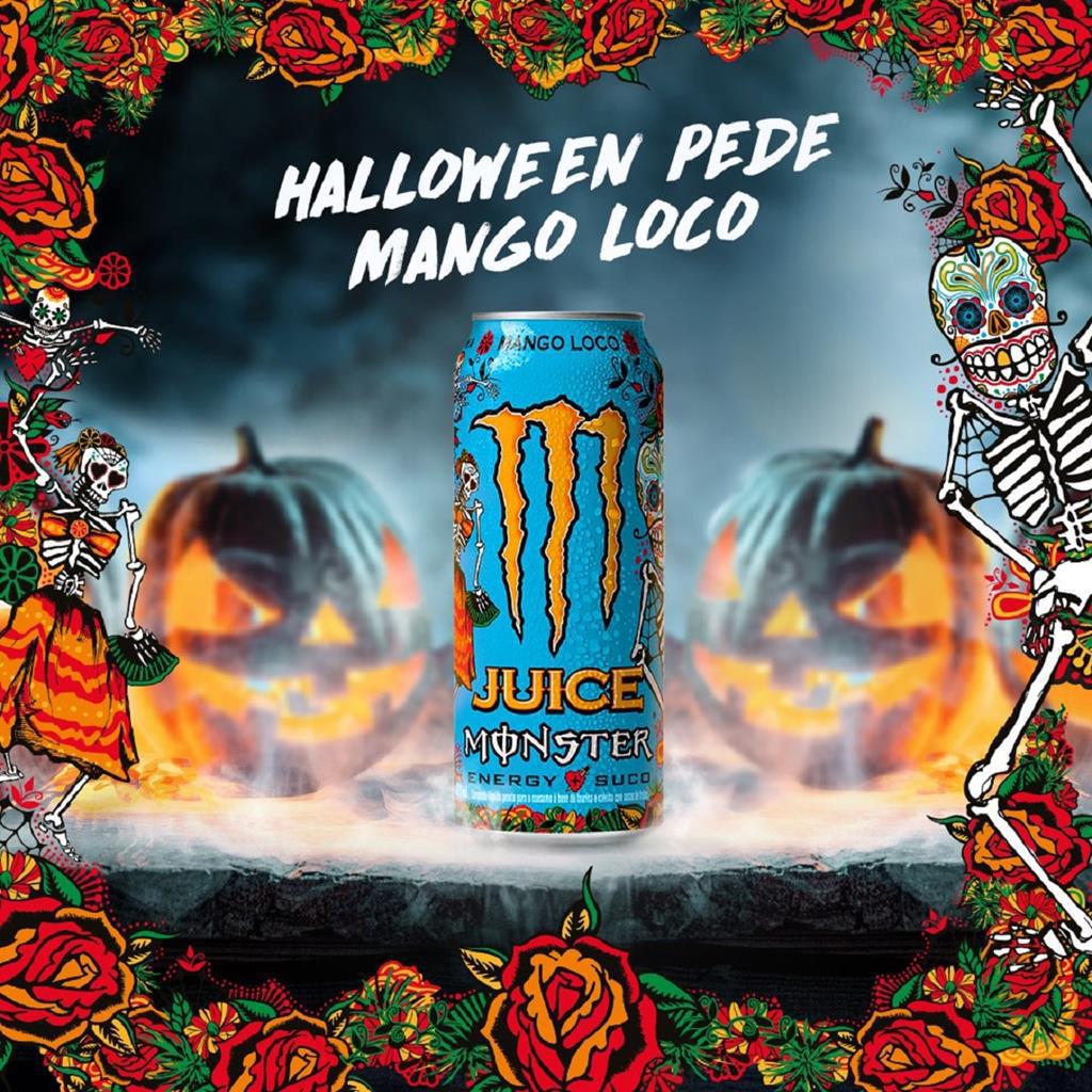 Monster Energy Juice Mango Loco Suco Fardo 6 Latas 473ml Top