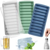3 Pack Ice Cube Tray, Easy Release Reutilizável Ice Cube, Silicone, Com Tampa Removível Sem Derramamento, 10 Cavidades, Bpa Free, Ideal Para