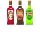 Kit Licores Stock - Morango, Kiwi E Chocolate 720ml Cada
