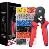 Kit De Ferramentas De Crimpagem De Ponteira Preciva Awg23-7 Ratchet Crimper Lier
