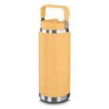 Garrafa Térmica Parede Dupla Em Aço Inox Amarela 900ml Com Alça