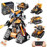 Brinquedo De Construção Qhectty Stem Robot Car Tank 600 Unidades Para Crianças De 6 A 12 Anos