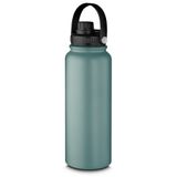 Garrafa Parede Dupla Com Alça 16 Horas Conservação Térmica Capacidade 1,1 Litro Em Aço Inox Verde