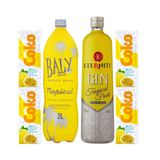Combo Gin Tropical 900ml + Energético Baly 2l + 4 Coko