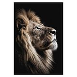 Quadro Decorativo Leão Da Fé Sala Moldura Cx Alta 100x66 Titulos Moldura Preta