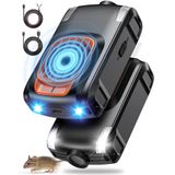 Repelente De Roedores Para Motor De Carro 3 Em 1 Com Luz Estroboscópica, Pacote Com 2