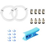 Impressora 3d Bowden Tube 2m Ptfe Teflon Com Conexões E Cortador