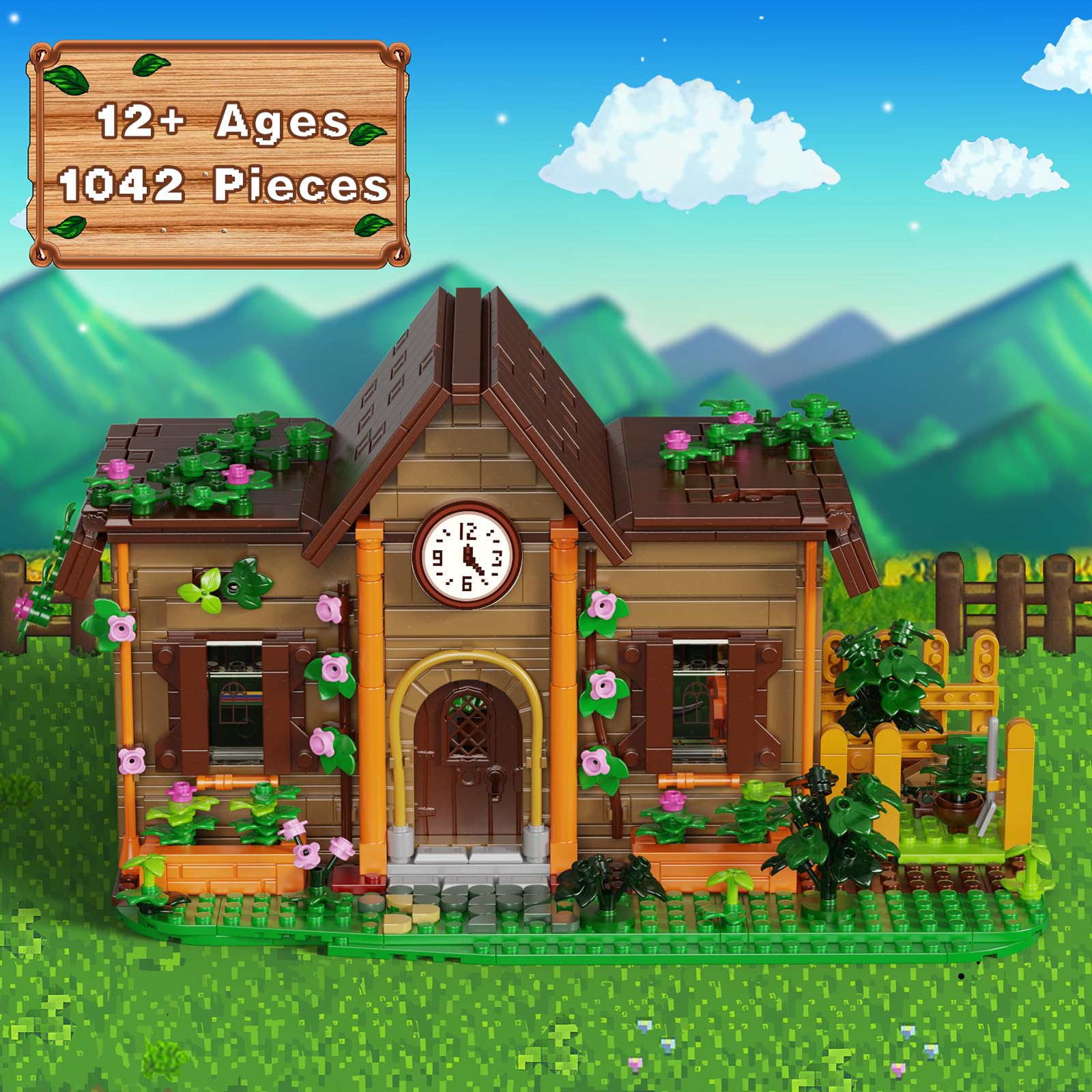 Brinquedo De Construção Stardew Community Farmhouse Com Junimo