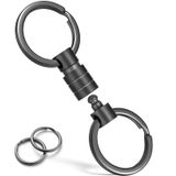 Chaveiro Fegve Titanium Quick Release Com 4 Chaveiros Preto