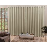 Cortina Areia 3,00x2,30 Blackout Tecido Corta Luz 100%