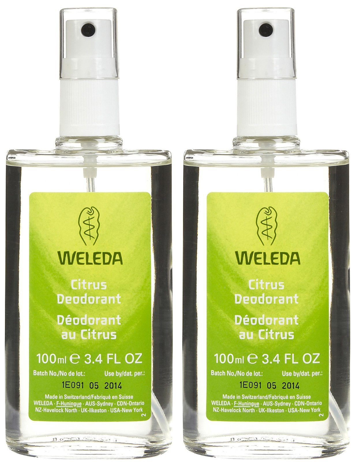 Spray Desodorante Weleda Refreshing Citrus 100ml (pacote Com 2)