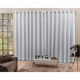 Cortina Branco Gelo 4,00x2,50 Blackout Tecido Corta Luz 100%
