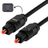 Cabo Óptico De Áudio Digital Toslink Spdif 10m 10 Metros Tv Som Home Theater Ps3 Ps4 Ps5 Playstation Xbox Cor:preto