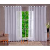 Cortina Transparente Voal Voil Liso 4,00x2,30 Sala E Quarto