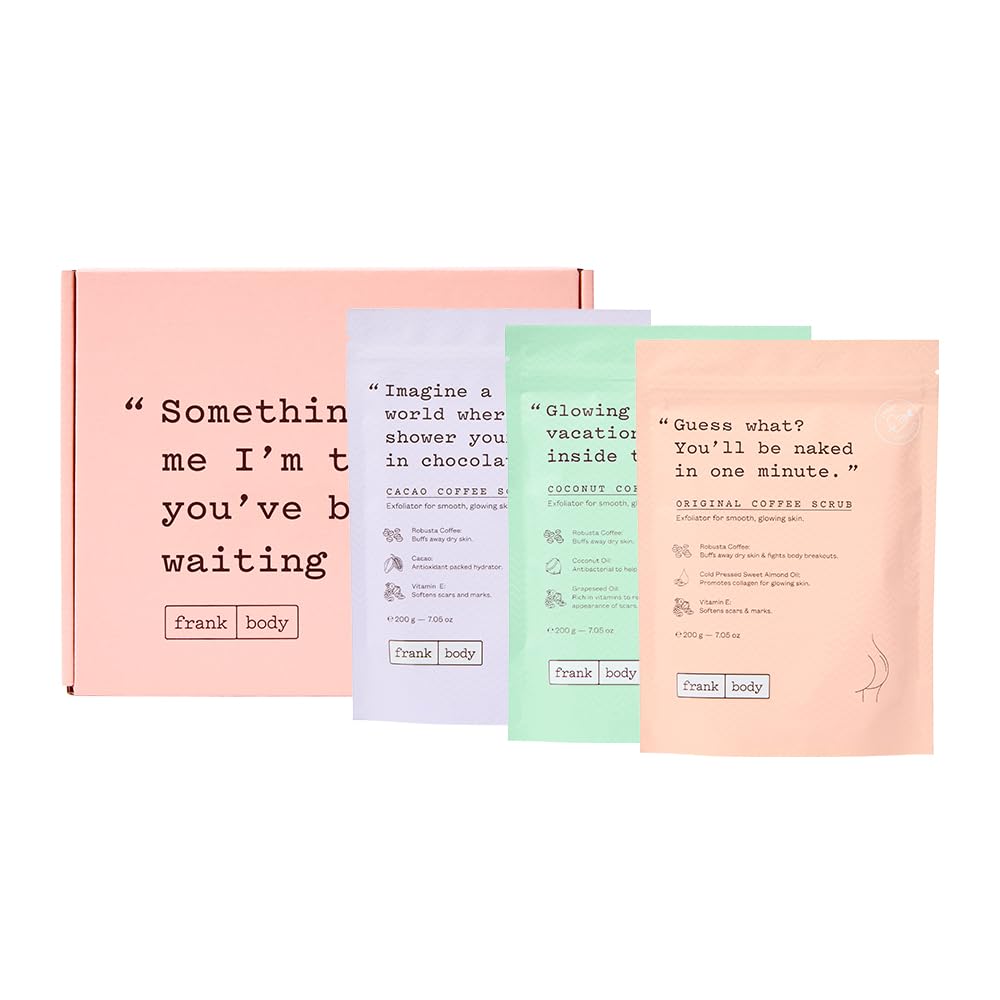 Esfoliante Corporal Frank Body Variety Pack: Café, Cacau E Coco