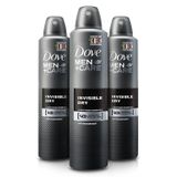 Desodorante Em Spray Dove Men Care Invisible, 110 Ml, Pacote Com 3