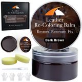 Kit De Reparo De Couro Kiepol Bálsamo Recolorente De Couro Marrom Escuro