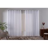 Cortina Luxo Voil Branco 6,00x2,50 Com Forro Em Microfibra