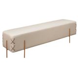 Recamier Banco Eros Luxo Bronze Castellar Móbile Corino Off White Corino Off White