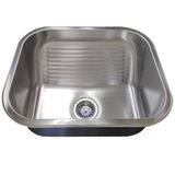 Tanque Lavanderia 30 Litros Aço Inox Lava Esfrega Tanquinho Limpeza Esfregao Lavabo Area Externa