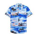 Camisa Alimens &amp; Gentle Hawaiian Para Homens Summer Blue Sky