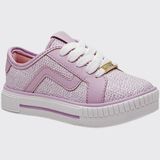 Tênis Infantil Meninas Casual Conforto Molekinha 2565.109.29535 - Rosa/prata/rosa - 27