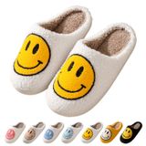 Chinelos Coundymer Smile Face Retro Soft Plush Para Mulheres
