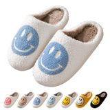Chinelos Coundymer Smile Face Retro Soft Plush Para Mulheres