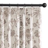 Cortinas Jinchan Pinch Pleated 100% Blackout Floral 240x245cm