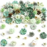 Cabeças De Flores Artificiais Rongflower Faux Mini Green Daisy