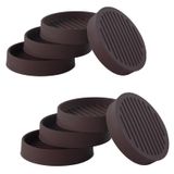 Copos De Rodízio Para Móveis Jayen Round Rubber De 2,5 X 2,5 Polegadas Antiderrapantes