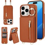 Capa Tipo Carteira Crossbody Jcxtrombulous Para Iphone 13 Pro Max Brown