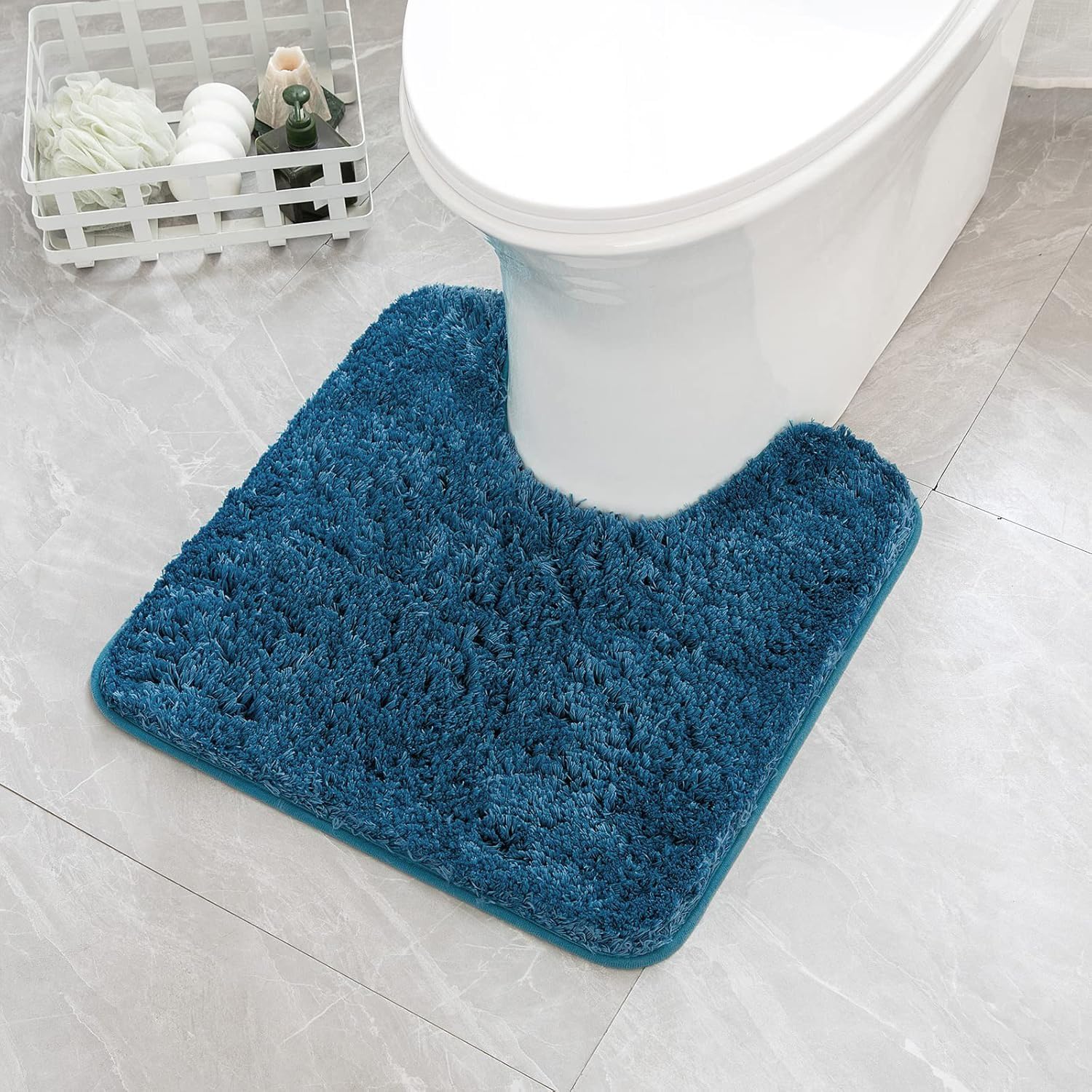 Tapete De Banho Miulee Microfiber Em Forma De U Contour Shaggy Rug 50x50cm