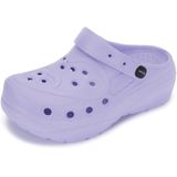 Chinelos Whitin Platform Clogs Mules Wedge Heel Purple 37