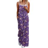 Macacão Feminino Ekouaer, Boho De Verão, Perna Larga Com Bolsos