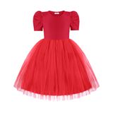 Vestido Tutu Infantil Arshiner Summer Tulle Wedding Red 5t Girl