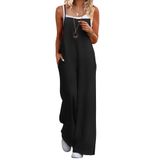 Macacão Ekouaer Feminino Boho Floral De Verão Com Bolsos Preto L