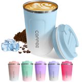 Caneca De Café De Viagem Splmifa Em Aço Inoxidável À Prova De Vazamentos 350ml
