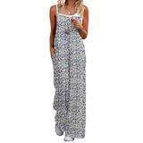 Macacão Feminino Ekouaer, Casual, Sem Mangas, Branco De Verão, S