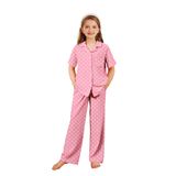 Pijamas Arshiner Para Meninas, Calças Compridas De Manga Curta De 4 A 5 Anos