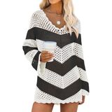 Vestido De Praia Com Capa De Maiô Anrabess De Crochê Com Decote Em V