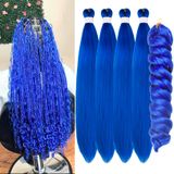 Cabelo Trançado Gozill Blue Pré-esticado Curly Ocean Wave