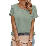 Camiseta Feminina Dokotoo Plus Size Verde Verão Folgada