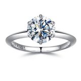 Anel De Noivado Smilest 2ct Moissanite 18k Banhado A Ouro Branco