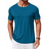 Camiseta Coofandy Para Homens Casual, Leve, Refrescante, Azul Escuro