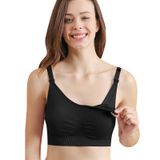 Sutiã Pumping Bra 4how Seamless Wireless Maternity Bralette Black M